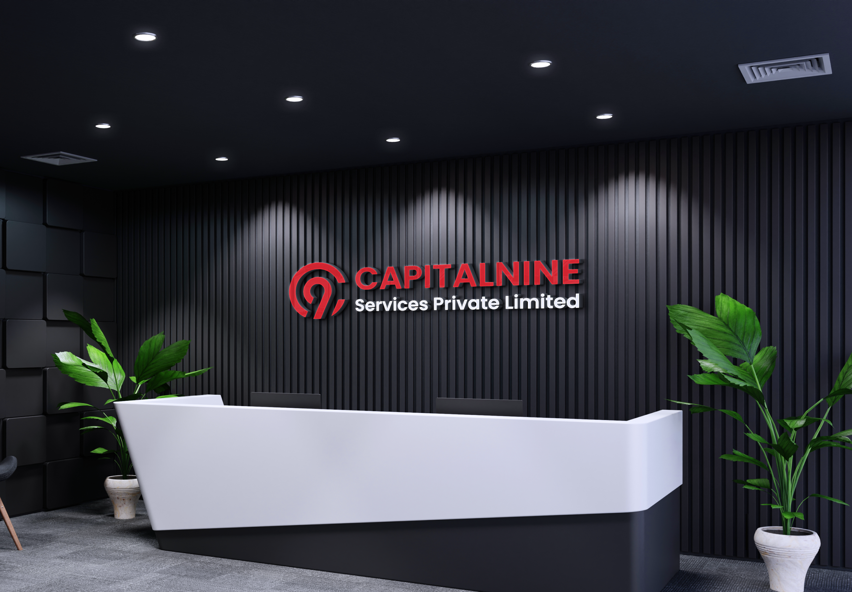 capital nine logo mockup