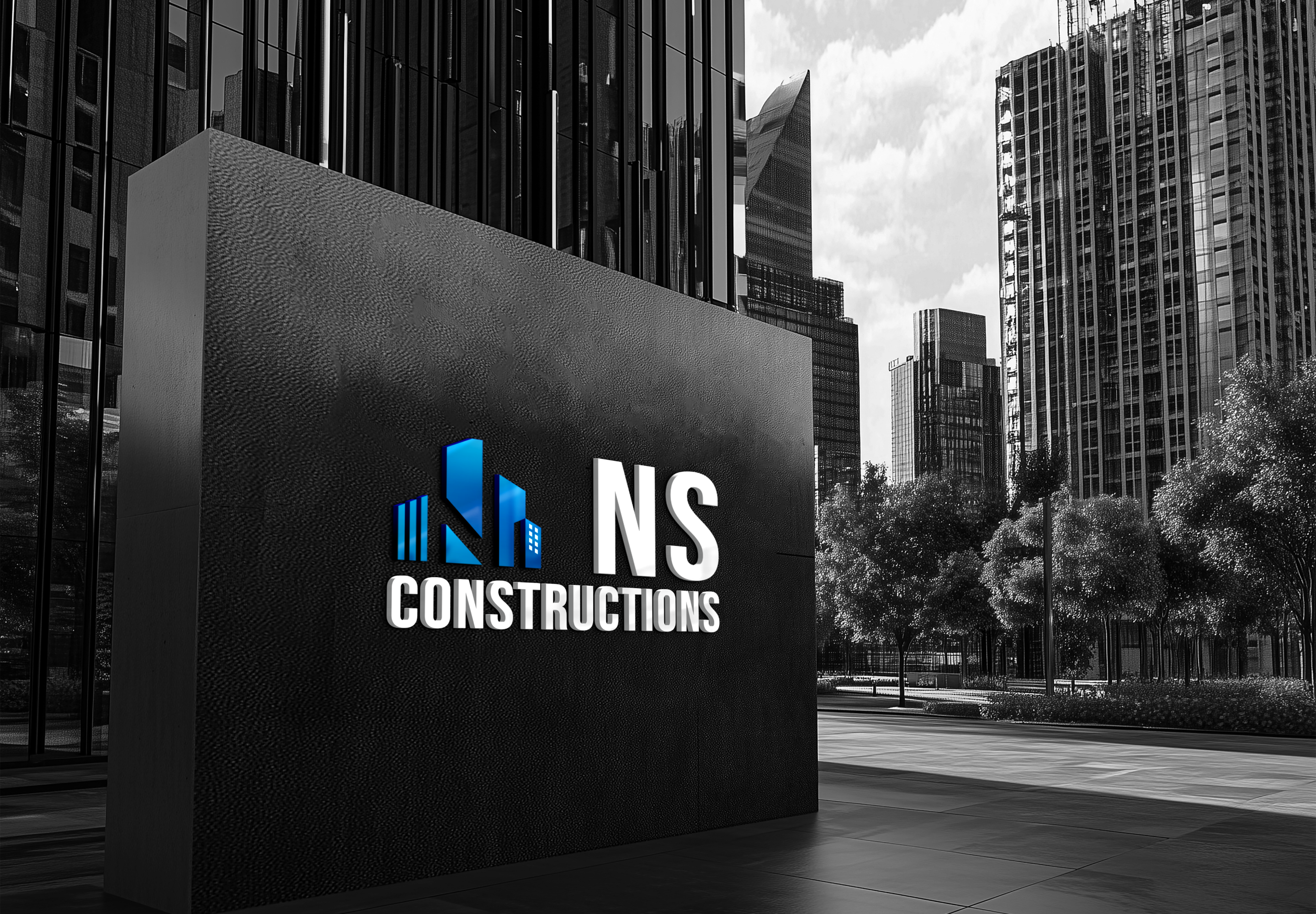 ns logo mockup