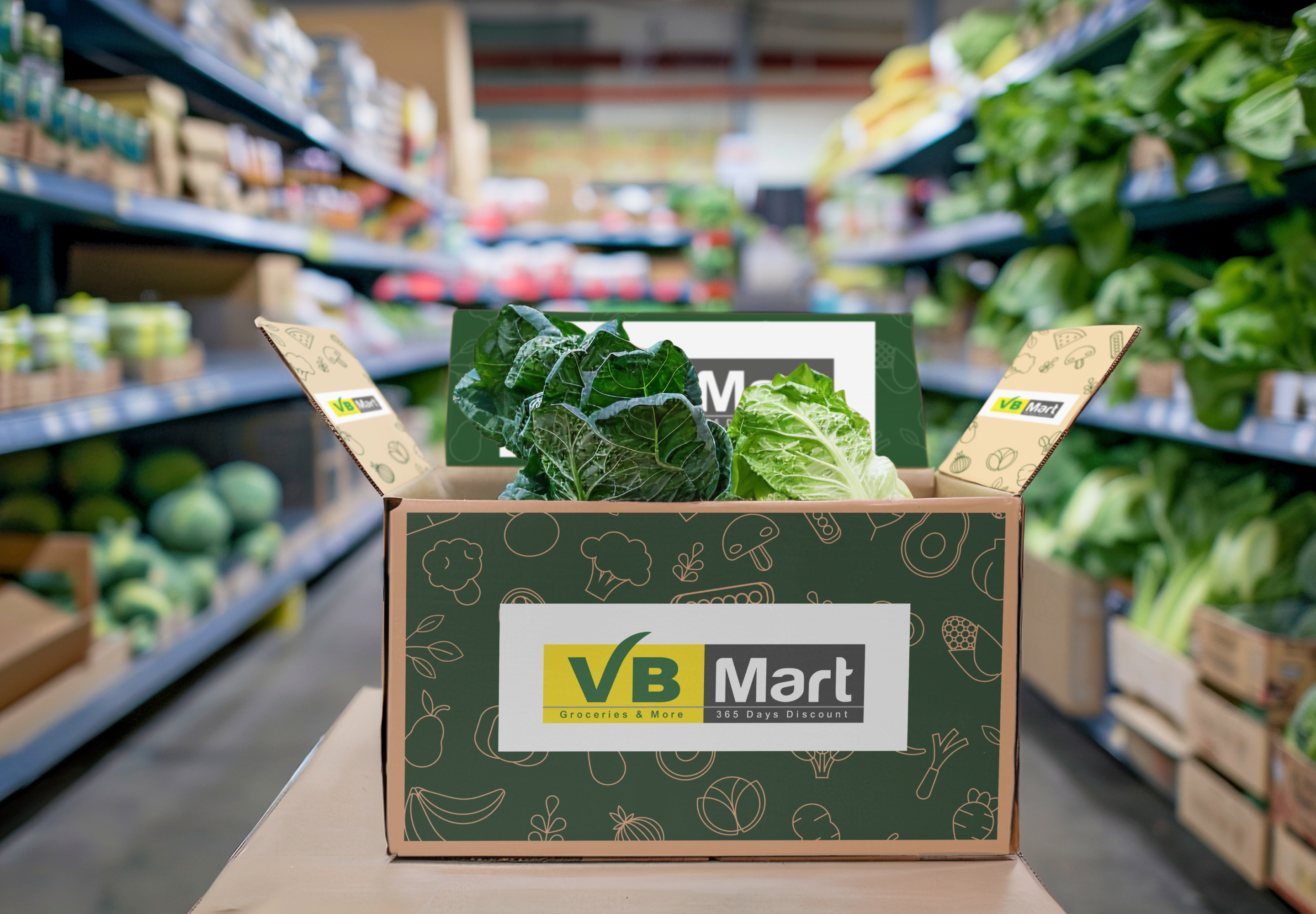 vb mart logo mockup